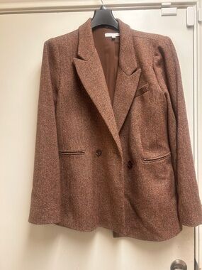 Preston & York Brown Herringbone Blazer